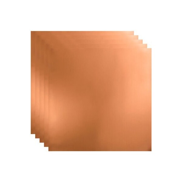 Acoustic Ceiling Products Fasade Flat - 23-3/4" x 23-3/4" PVC Lay In Tile in Polished Copper - PL6925 - main